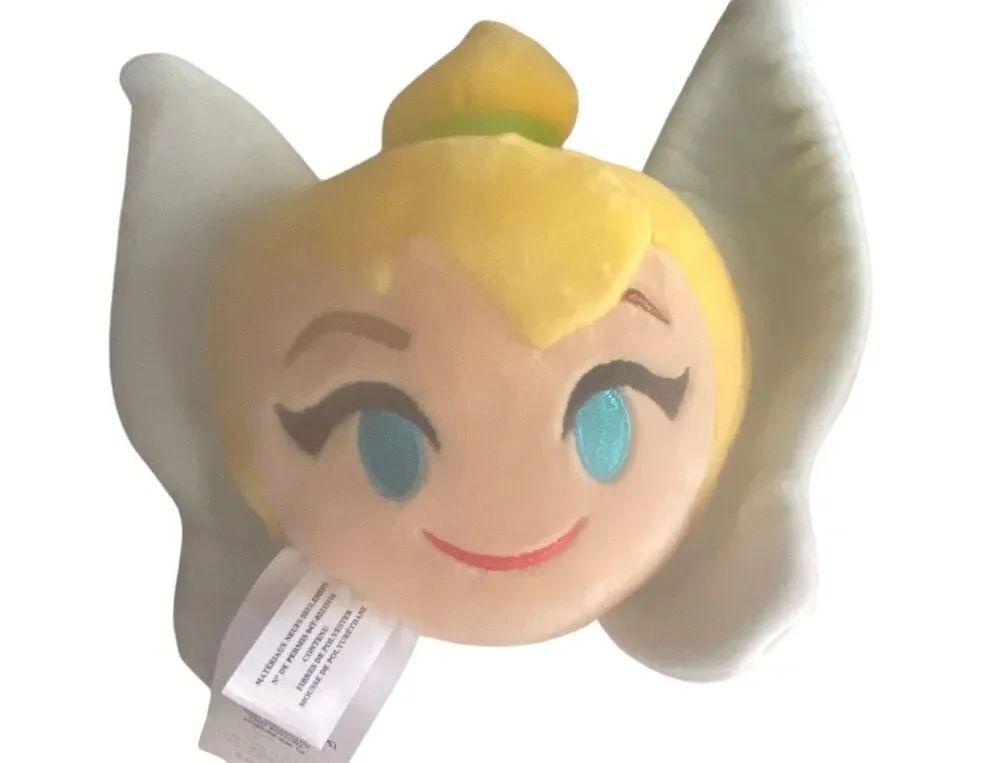 Disney Store EMOJI TINKERBELL Reversible Face Stuffed Plush Toy TINK 5